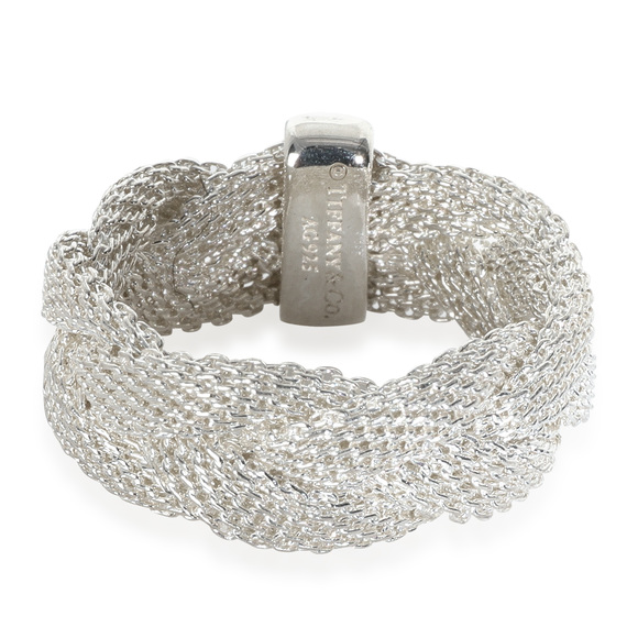 Tiffany & Co. Sterling Silver  Somerset Mesh Braid Ring - Picture 1 of 4